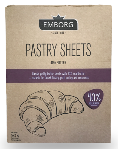 Butter sheets Emborg 82% - 10KG 