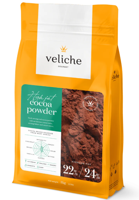 Veliche Belgian Cocoa Powder 1 kg – 22-24% Fat
