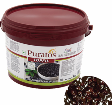 Topfil wild blueberry 60%  fruit filling By Puratos 5kg