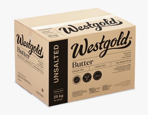 [DR/50122]    زبدة بلوك حيواني ويست جولد نيوزيلاند  West Gold  New Zealand Butter Block 82% - 25KG  
